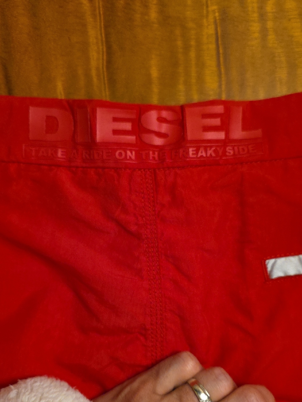 Diesel Red Men's Swim Trunks - Picture 12 of 12